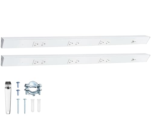 SURAIELEC 2-Pack 36 in Under Cabinet Hardwired Power Strip, Angled Trapezoid Design, 3×20A TR Outlets with USB-A & USB-C, Modular Extension System