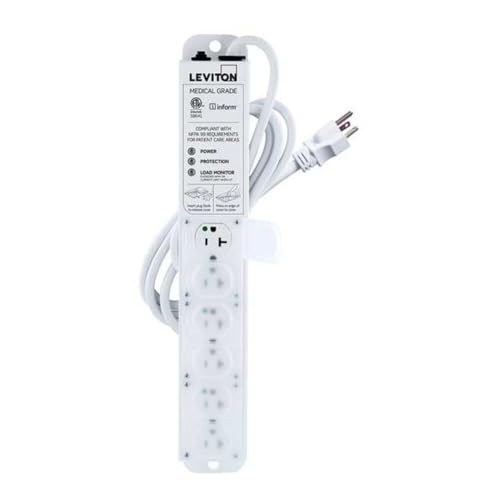 Leviton 53C6M-2S7 6-Outlet 20A cm Surge 7 Cord