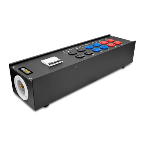 Stage Power Multi-Outlet Industrial Power Strip ((6) 20A Edison Duplexes, (3) Circuit Breakers, 2130 in/Thru)