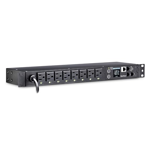 CyberPower PDU41001 Switched PDU, 100-120V/15A (Derated to 12A), 8 Outlets, 1U Rackmount
