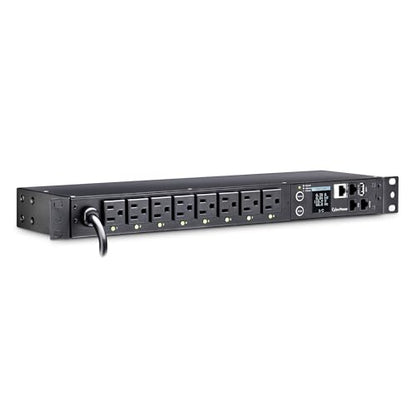 CyberPower PDU41001 Switched PDU, 100-120V/15A (Derated to 12A), 8 Outlets, 1U Rackmount