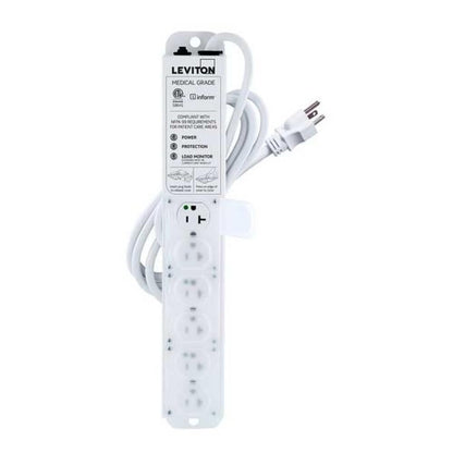 Leviton 53C6M-2S7 6-Outlet 20A cm Surge 7 Cord