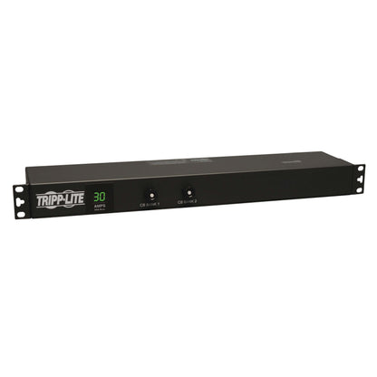 Tripp Lite Metered PDU, 30A, 12 Outlets (5-15/20R), 120V, L5-30P, 15 ft. Cord, 1U Rack-Mount Power (PDUMH30),Black