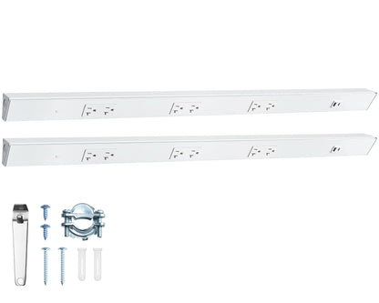 SURAIELEC 2-Pack 36 in Under Cabinet Hardwired Power Strip, Angled Trapezoid Design, 3×20A TR Outlets with USB-A & USB-C, Modular Extension System